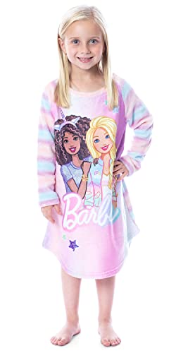 INTIMO Mattel Barbie Girls' Raglan Kids Nightgown Pajama With Best Friend Unicorn
