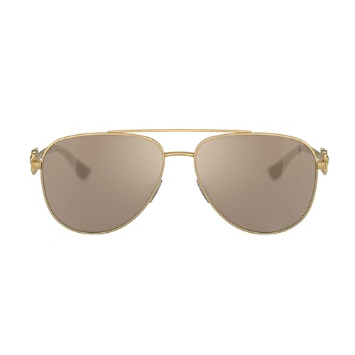 Versace Child Sunglasses Gold Frame, Brown Mirror Gold Lenses, 52MM2