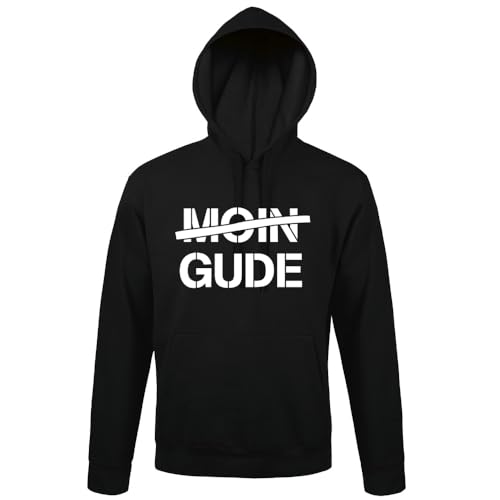 shirt84 Moin Gude Sweat à capuche pour homme, Noir , L