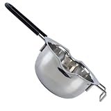 Alide Doppelkessel-Schmelztopf, 400 ml Edelstahltopf mit schwarzem Silikongriff zur Herstellung von Schokolade, Butter, Süßigkeiten, Käse, Karamell, Seife und Wachs
