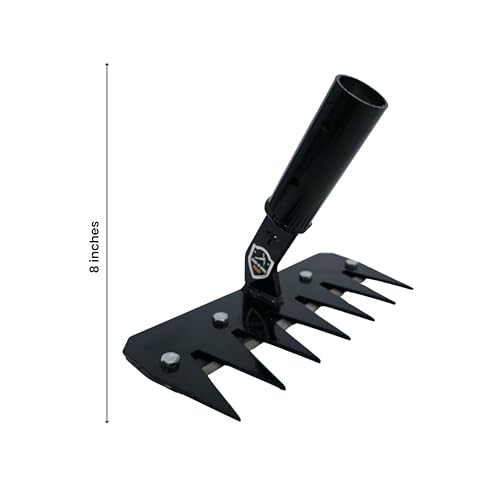 Image of HECTARE Deep Root Weeder Cultivator Head (8-Inch) | Heavy Duty Metal Garden Tool for Root Removal | Essential Agriculture Equipment for Tilling and Weeding