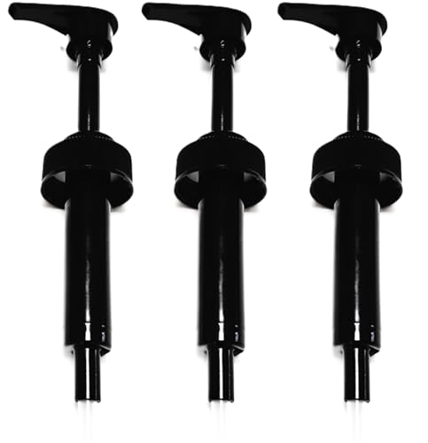 Bayside Traders Mini Syrup Pumps. Only for Small 375ml (12.7 fl.oz.) Bottles of Torani and Jordan’s Skinny Syrups (Pack of 3). 5ml (1 Teaspoon) per Stroke. FDA Compliant. BPA Free. Product of ®