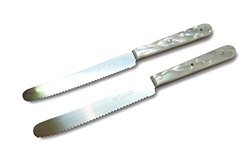 Marsvogel - Tischwelle Tafelmesser 2er Set- Acryl Perlmutt