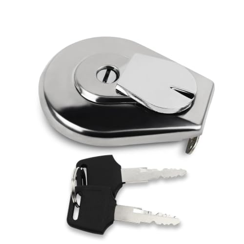 Bouchon de réservoir carburant chromé avec clé pour moto VF750 VT750 CB750