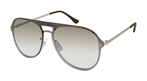 Image of Rocawear mens R1522 Stainless Metal Shield Uv400 Protective Aviator Pilot Sunglasses. Gifts for Men With Flair, 150 Mm Aviator Sunglasses
