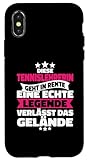 Hülle für iPhone X/XS Rentnerin Tennislehrerin Rente Spruch Ruhestand