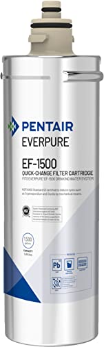 Pentair Everpure EF-1500 Quick-Change Filter Cartridge, EV985850, NSF Certified to Reduce Lead, For Use in Everpure EF-1500 Full Flow Drinking Water System, 1,500 Gallon Capacity, 0.5 Micron
