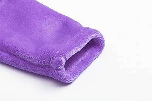 Shucheng, Kids Girl's Classic Solid Color Robe Soft Flannel Sleepwear Hooded Bathrobes, Lavender, 4 Years = Tag 110 #TOP5