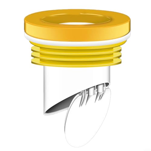 BlesConi Bague d'étanchéité pour bride de toilette avec clapet anti-retour pour accessoires de plomberie de salle de bain, facile à installer (jaune)