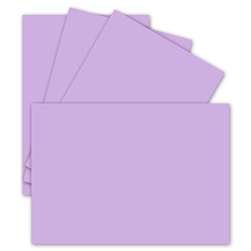 50x single cards Din A7 10.5x7.3 cm 240 g m² purple