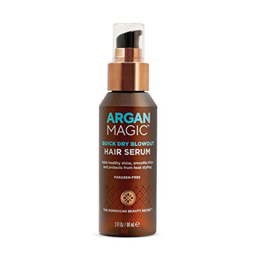 Argan Magic Quick Dry Blow Out Hair Serum - Adds Shine, Smooths Frizz, Protects From Heat Styling | Made In Usa, Paraben Free, Cruelty Free (3 Oz) #TOP20