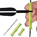 Marvexi 6 Sets Bow String Finger Savers, Green Archery Finger Guard Rubber Roller Finger Protectors, Durable Bowstring Protectors for Hunting/Archery Enthusiasts