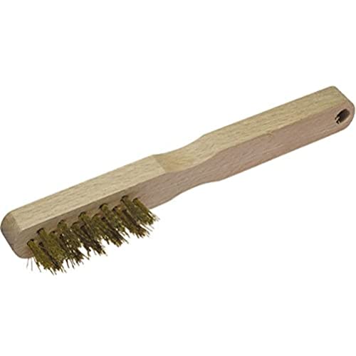 Image of Wolfcraft 2725000 Hand Wire Brush, Brass, 3 Rows of 200 mm