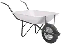 Carrinho de Mão Galvanizado 100kg 45L Reforçado para Construção Obras e Jardinagem com Roda Resistente