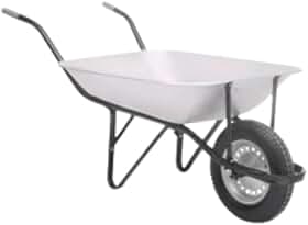 Carrinho de Mão Galvanizado 100kg 45L Reforçado para Construção Obras e Jardinagem com Roda Resistente