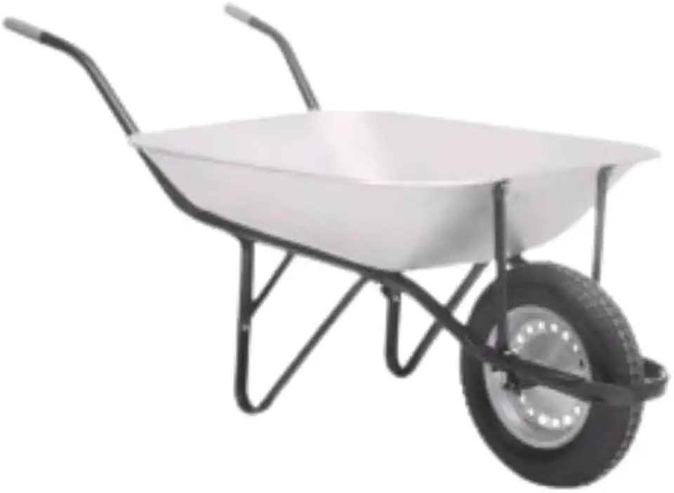 Carrinho de Mão Galvanizado 100kg 45L Reforçado para Construção Obras e Jardinagem com Roda Resistente