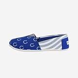 FOCO Indianapolis Colts NFL Womens Stripe Canvas Shoes - S