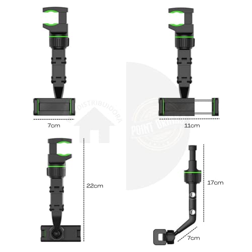 Suporte de Celular Para Retrovisor Multiarticulado Com Garra Gira 360º Segurança Conforto e Versatil