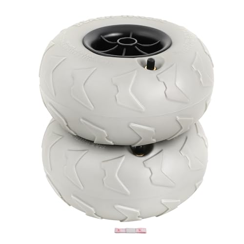 FONSOLUM 9' Balloon Wheels Beach Cart Tires, 2PCS Replacement Big Beach Sand Tires, Grey Rolling Walker Sand Wagon Beach Cart for Kayak Dolly, Canoe Dolly, Beach Carts, Wagon (88lbs)
