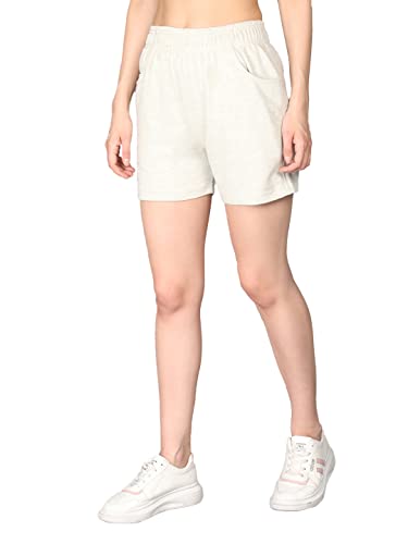 Image of CHKOKKO Women's Regular Cotton Regular Fit Plain Shorts for Women
