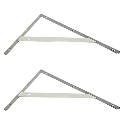 AAGAZA Cold-Rolled Steel Brackets, 2 Packs, for Desktop Workbench,Desk, Window/678 (Color : Branco, Size : 180x300mm)