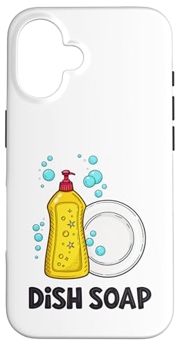 食器用洗剤と泡が特徴の楽しいデザイン スマホケース iPhone 16 用
