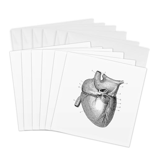 Cartes de vœux cœur humain noir et blanc correspondance originale