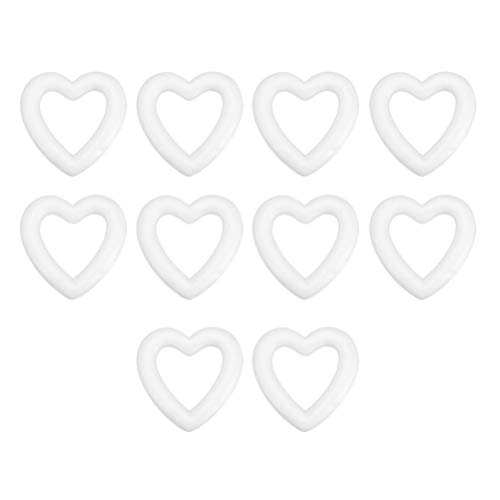 Happyyami 10pcs Hollow Love Heart Craft Models DIY Ornament for Valentines Day Wedding Christmas Decorations and School Art Projects - Image 3