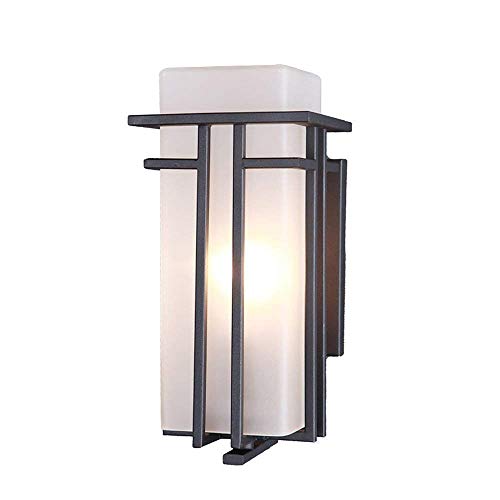 Éclairage extérieur étanche E27 avec diffuseur en verre carré