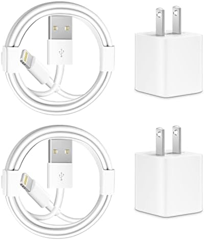 [Apple MFi Certified] iPhone Charger,2Pack 6FT USB to Lightning Cable Apple Charging Cord USB Wall Chargers Block Power Adapter for iPhone 13/12/11/X/8 Plus/XR/XS Max/SE/iPad