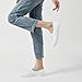Uoidru Womens Slip On Shoes Low Top Canvas Sneakers Lightweight Casual Walking Shoes Fashion Work Sneakers(White,US10.5)