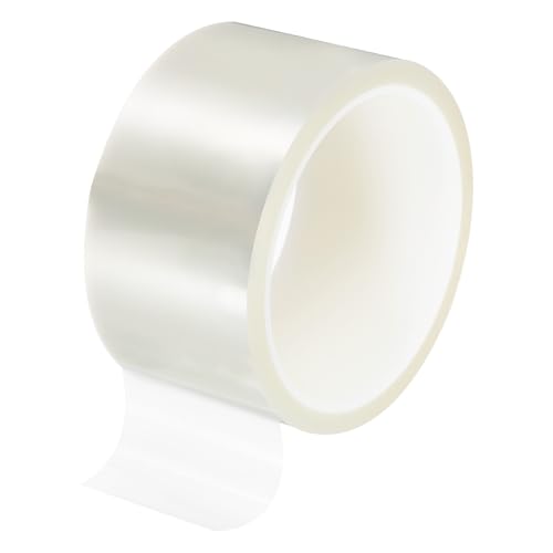 QUARKZMAN Nastro Termico Trasparente, 1 Rotolo 50mmx33m 108 Piedi Nastro Resistente al Calore ad Alta Temperatura per Sublimazione Pressa Vinile Termico Trasferimento Termico