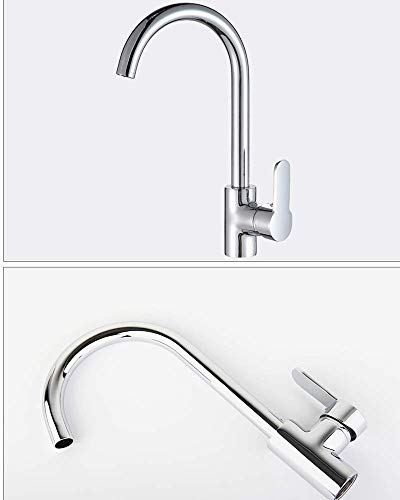 Robinet de cuisine en cuivre massif avec tuyau d'arrivée d'eau chaude et froide - 7
