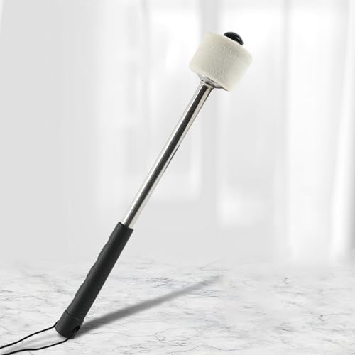 Baquetas Durm Hammer antideslizantes para percusión, con cabeza de fieltro y mango de acero inoxidable, duraderas y prácticas miniatura 3