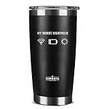 Computer Geek Gifts for Men-Cool Unique Gamer Birthday Gifts for Him Funny Personalized Present Ideas for Women, Husbands,Dad, Boyfriend,Coworkers,Guys Insulated Coffee Tumbler 20oz Black Worst