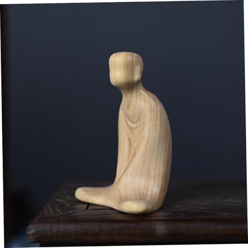 Figurine en bois sculptée sans visage Jojofuny objet déco rétro