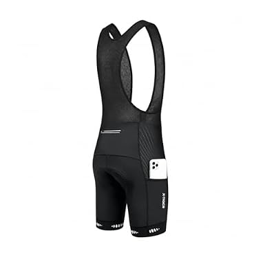 X-TIGER Men's 5D Padded Cycling Bib Shorts Breathable Bike Bibs with 3 Pockets for MTB Biking Bicycle Bib Short Tights