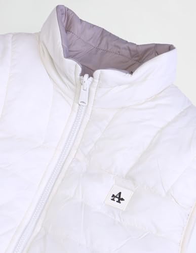 Image of Arrow Sports Men's Grey Solid High neck Sleeveless Casual Polyester Regular Fit Jacket