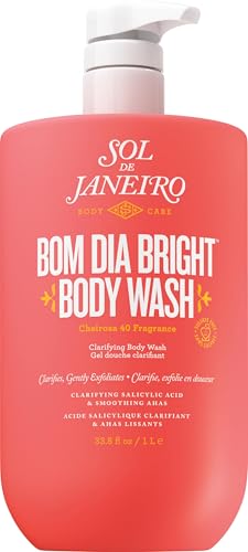 Image of Sol de Janeiro Bom Dia Bright Clarifying AHA BHA Body Wash | Women's Body Wash, Exfoliating, Deep Cleansing, Doubles as Shaving Cream, Warm Floral Vanilla Scent