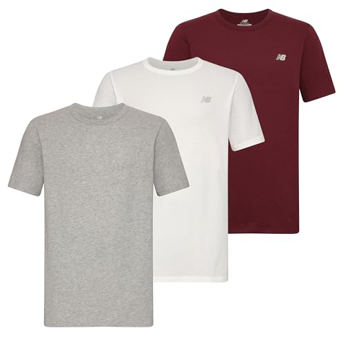 New Balance Men's Cotton Performance Crew Neck Undershirts (3 Pack)