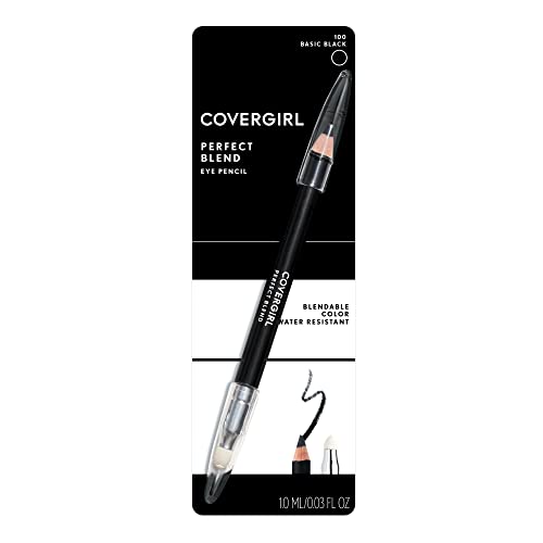Covergirl Perfect Blend Eyeliner Pencil, Basic Black, Eyeliner Pencil With Blending Tip For Precise Or Smudged Look, 1 Count #TOP2