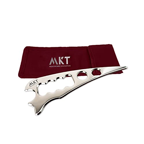 MKT Metallic Silver Multipurpose FIST tool – the versatile, ergonomic soft tissue release and massage tool for myofascial adhesions with Maroon Sports carry bag. E-book and training videos included