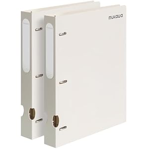 Mukawa 3RB-W-2 D-Ringordner, 2er Pack, Weiß