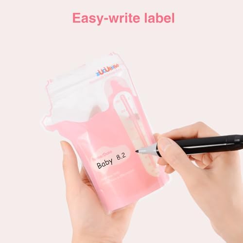 Breastmilk Storage Bags(90PCS)，8oz Milk Storage Bags for Breastfeeding，BPA Free with Easy Pour Spout, Self Standing, for Refrigeration and Freezing