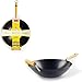 Produktbild School of Wok "Wok Star Antihaftbeschichteter Karbonstahl Wok, Silber, 35,6 cm