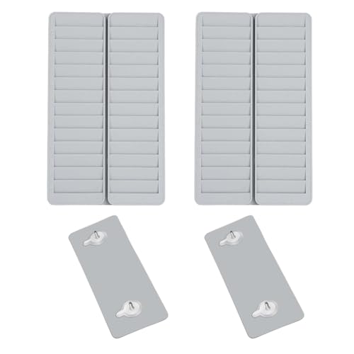 新規アップグレード タイムカードラック IC IDカードホルダー 壁掛け 立て掛け 穴あけ不要 取り付け簡単 28枚収納可能 カード収納 大容量 (2点セット)