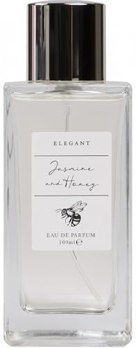 Elegant Jasmine & Honey Eau de Parfum 100ml – Floral Fruity Perfume for Women – Green Notes, Black Currant, Nectarine, Peach & Plum – Long-Lasting Fresh Sweet Scent