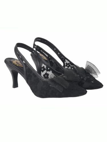 Image of Shoetopia Women's, Kitten Heel Sandals | Slip-On Mid Heel Fashion Sandals | Lightweight Casual & Office Footwear