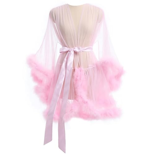 Robe kimono avec ceinture réglable en maille, cadeau glamour