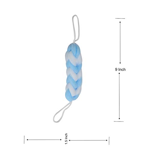 Image of Loofah for Bathing Men Women Natural Loofah (Rectangle And Oval) Pumice Stone Foot Scrubber Back Belt Long Scrubber Sponge (Combo of 5) Colour (Blue)